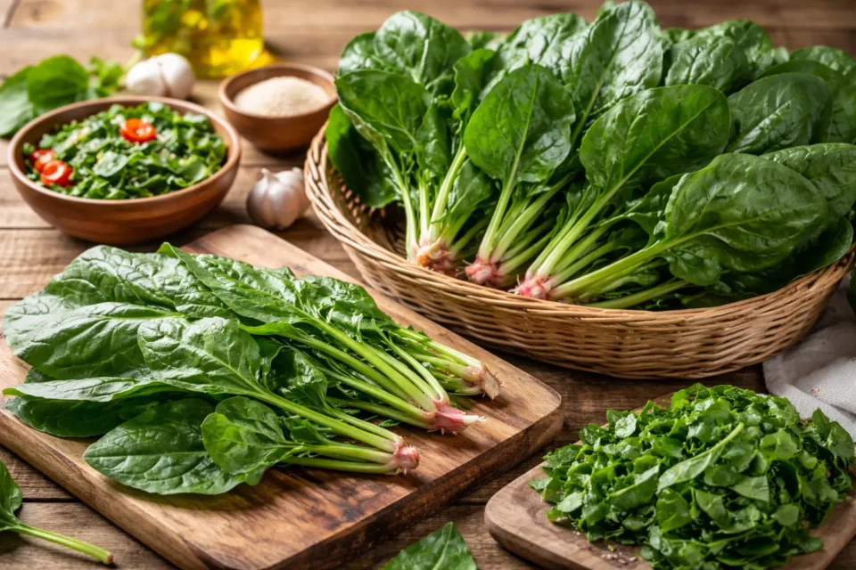 Bayam Jepang (Spinacia oleracea)